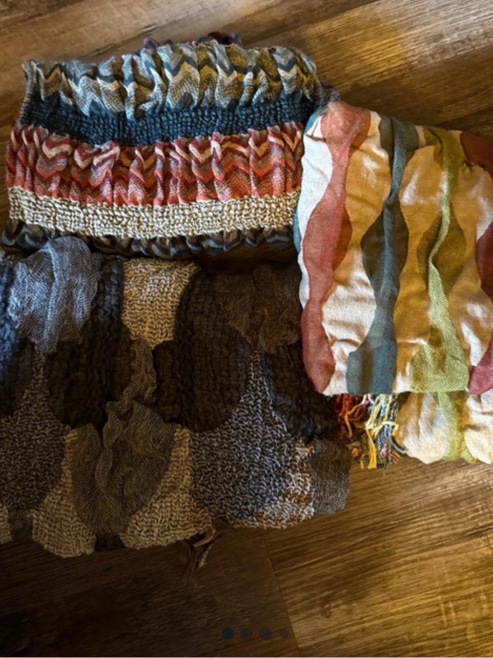3 polyester scarves